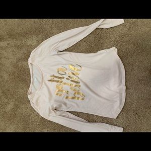 Soft pink and gold longsleeve shirt